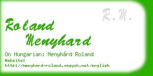 roland menyhard business card